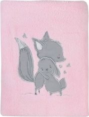 Deka dětská s výšivkou - KOALA FOXY růžová - 110x90cm - obrázek 1