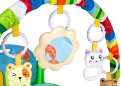 Deka hrací s piankem a hrazdičkou - ŽIRAFKA  A ZVÍŘÁTKA zeleno-modrá - Tulimi - obrázek 4