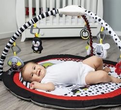 Velká hrací deka s hrazdičkami - PANDA bílo-černo-červená - BabyOno - obrázek 2