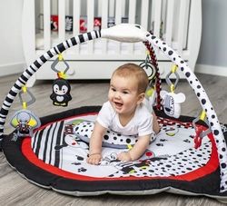 Velká hrací deka s hrazdičkami - PANDA bílo-černo-červená - BabyOno - obrázek 4