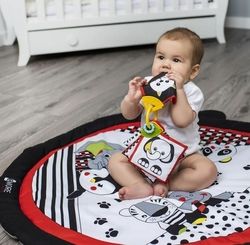Velká hrací deka s hrazdičkami - PANDA bílo-černo-červená - BabyOno - obrázek 6