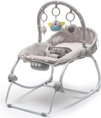 Multifunkční lehátko/křesílko 2v1 - SLONÍCI hvězdičky šedé - BabyMix - obrázek 2