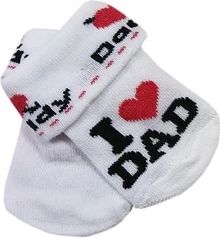 Ponožky kojenecké bavlna - MAM AND DAD bílé - vel.0-6měs. - obrázek 1