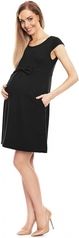 Elegantní těhotenské šaty/Tunika krátký rukáv - MAŠLE černé - BeMaaMaa   velikost L/XL - obrázek 3