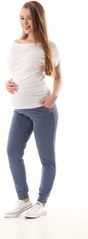 Těhotenské tepláky s kapsami - VIGO modrá jeans - Gregx velikost M (38) - obrázek 1