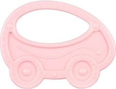 Dětské kousátko elastické - AUTÍČKO růžové - Canpol - obrázek 1
