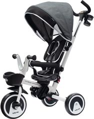 Dětská tříkolka multifunční 5v1 - RELAX 360° šedá - BabyMix - obrázek 1