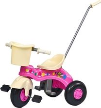 Dětská šlapací tříkolka s vodící tyčí plast - JUNIOR růžová - Bayo - obrázek 1