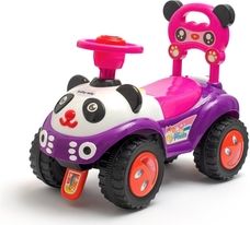 Dětské jezdítko/Odrážedlo plastové se zvuky - PANDA růžové - BabyMix - obrázek 1