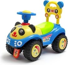 Dětské jezdítko/Odrážedlo plastové se zvuky - PANDA modré - BabyMix - obrázek 1
