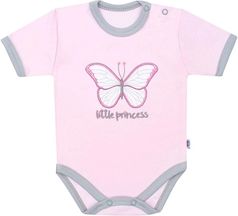 Kojenecké body krátký rukáv - LITTLE PRINCESS růžové - vel.86 - obrázek 1