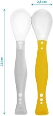 Lžíčka dětská flexibilní - SADA 2ks mátová/lila - BabyOno - obrázek 3