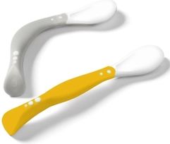 Lžíčka dětská flexibilní - SADA 2ks žlutá/šedá - BabyOno - obrázek 2