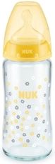 Skleněná kojenecká lahev se širokým hrdlem 240ml - FIRST CHOICE žlutá - Nuk - obrázek 1