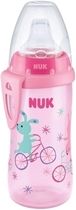 Dětská lahev s pítkem a klipem 300ml - ACTIVE CUP s obrázky růžová - Nuk - obrázek 1