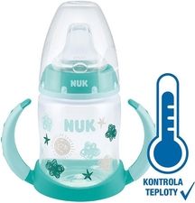 Kojenecká lahev s pítkem na učení 150ml - KONTROLA TEPLOTY zelená - Nuk - obrázek 1