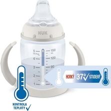 Kojenecká lahev s pítkem na učení 150ml - KONTROLA TEPLOTY žlutá - Nuk - obrázek 2