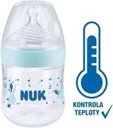 Kojenecká lahev plastová s kontrolou teploty 150ml - NATURE SENSE modrá - Nuk - obrázek 1