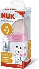 Kojenecká lahev plastová s kontrolou teploty 150ml - FIRST CHOICE růžová - Nuk - obrázek 2