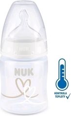 Kojenecká lahev plastová s kontrolou teploty 150ml - FIRST CHOICE bílá - Nuk - obrázek 1