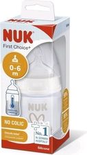 Kojenecká lahev plastová s kontrolou teploty 150ml - FIRST CHOICE bílá - Nuk - obrázek 2