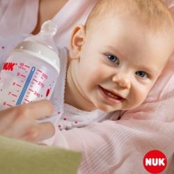 Kojenecká lahev plastová s kontrolou teploty 150ml - FIRST CHOICE bílá - Nuk - obrázek 4