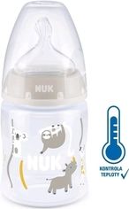 Kojenecká lahev plastová s kontrolou teploty 150ml - FIRST CHOICE béžová - Nuk - obrázek 1