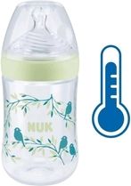 Kojenecká lahev plastová s kontrolou teploty 260ml - NATURE SENSE zelená - Nuk - obrázek 1