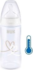 Kojenecká lahev plastová s kontrolou teploty 300ml - FIRST CHOICE bílá - Nuk - obrázek 1