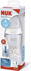 Kojenecká lahev plastová s kontrolou teploty 300ml - FIRST CHOICE bílá - Nuk - obrázek 2