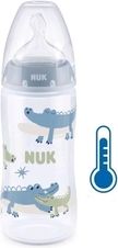 Kojenecká lahev plastová s kontrolou teploty 300ml - FIRST CHOICE modrá - Nuk - obrázek 1
