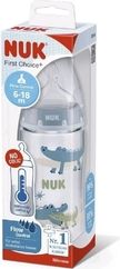 Kojenecká lahev plastová s kontrolou teploty 300ml - FIRST CHOICE modrá - Nuk - obrázek 2