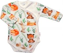Kojenecká souprava 2-dílná body a polodupačky - FOREST smetanová - vel.56 - obrázek 2