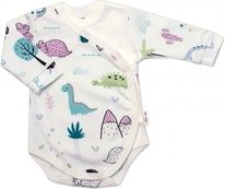 Kojenecká souprava 2-dílná body a polodupačky - DINO na bílém - vel.56 - obrázek 2