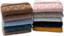 Luxusní háčkovaná bavlněná dečka - LOVE modrá jeans - BabyNellys - obrázek 4