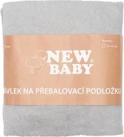 Potah na přebalovací podložku 70x50cm - FROTÉ šedý - NewBaby - obrázek 2