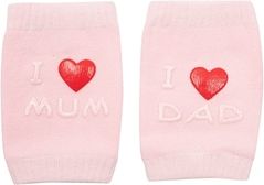 Nákoleníky dětské /Chrániče kolen - MUM AND DAD růžové - NewBaby - obrázek 1