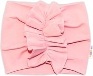 Stylová čelenka bavlna - TURBAN růžový - vel.80-86 - obrázek 1