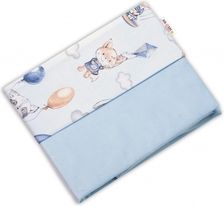 Slabší dětská bavlna/Velvet - LÉTAJÍCÍ ZVÍŘÁTKA na modrém s modrou - BabyNellys - obrázek 2