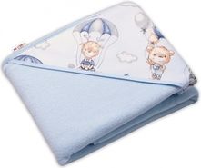 Osuška dětská termofroté - LÉTAJÍCÍ ZVÍŘÁTKA modrá - BabyNellys - obrázek 1