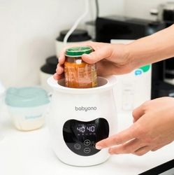 Digitální ohřívač pokrmů a sterilizátor - HONEY NATURAL šedý - BabyOno - obrázek 4