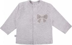 Kabátek kojenecký bavlna - MAŠLIČKA šedý melír - vel.56 - obrázek 1