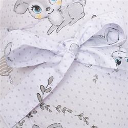 Zavinovačka s výztuží a mašlí - SRNKA šedá s růžovou - NewBaby - obrázek 2