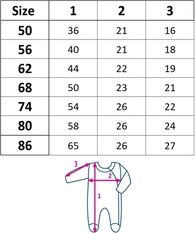 Kojenecký overal bavlna - BRUMBRUM old pink - vel.56 - obrázek 3