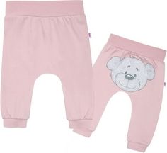 Dětské tepláčky bavlna s nášivkou - BRUMBRUM old pink - vel.86 - obrázek 1