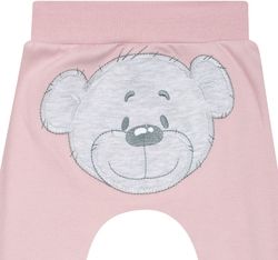 Dětské tepláčky bavlna s nášivkou - BRUMBRUM old pink - vel.86 - obrázek 2