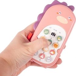 Interaktivní hračka - TELEFON DINOSAURUS růžový - Tulimi - obrázek 2