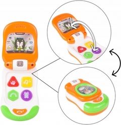 Interaktivní hračka - TELEFON SMARTFON sklápěcí s oranžovou - Tulimi - obrázek 3