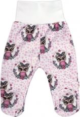 Kojenecká souprava 2-dílná body a polodupačky - CUTE OWLS růžová s bílou - vel.68 - obrázek 3