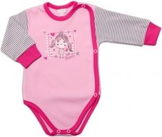Kojenecká souprava 2-dílná body a polodupačky - SWEET LITTLE PRINCESS růžová - vel.62 - obrázek 2